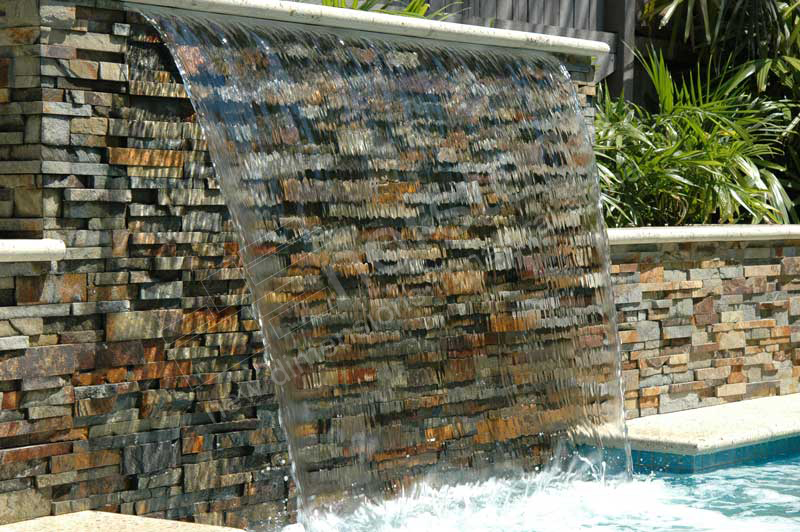 Swimming Pool Stacked Stone Project